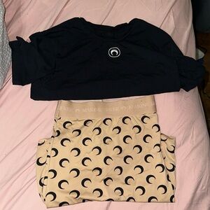 Marine serre shorts and top